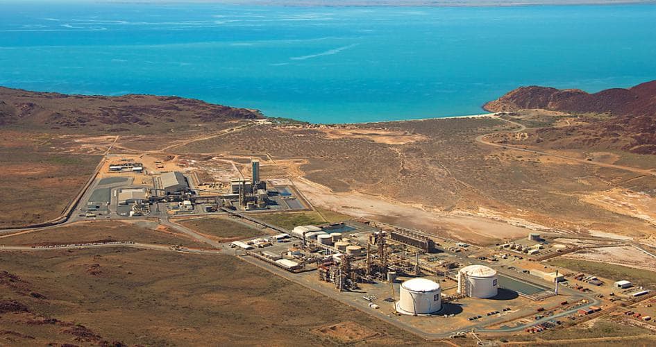 Aerial view of Yara Pilbara